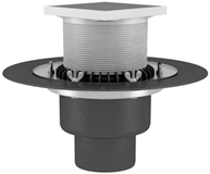 Кровельная воронка ВФО-ТД2 . Кровельная воронка обогреваемая с обжимным фланцем, саморегулируемый электроподогрев сохраняет надежность водоотвода в зимний и осенне-весенний периоды года, комплектуется трапом и дренажным фланцем типа Д2