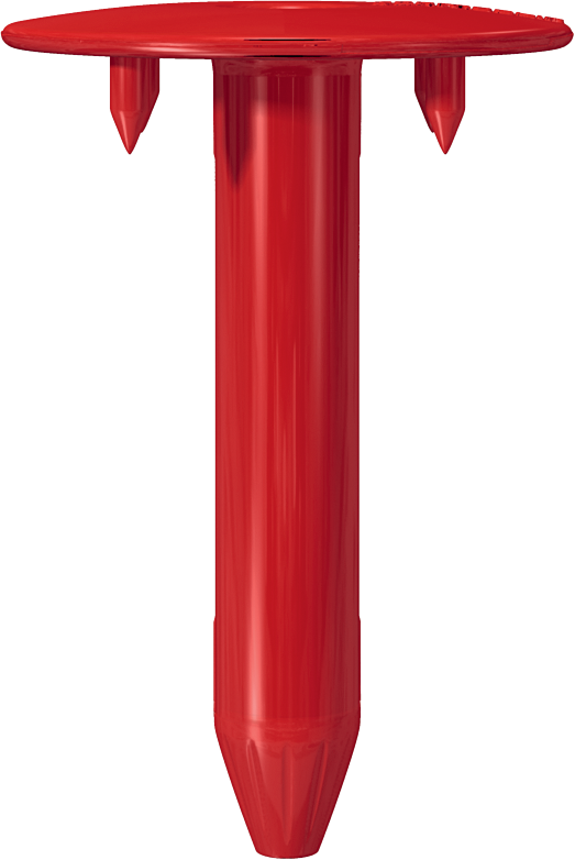 Roof PTE 2. Polymeric disk-shaped element with studs on the holder’s lower surface