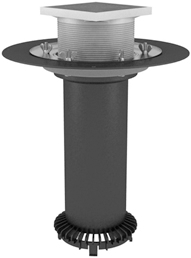 Надставной элемент НЭ-Д1-ТО. Надставной элемент с обжимным фланцем, дренажным фланцем типа Д1 и трапом с опорным кольцом