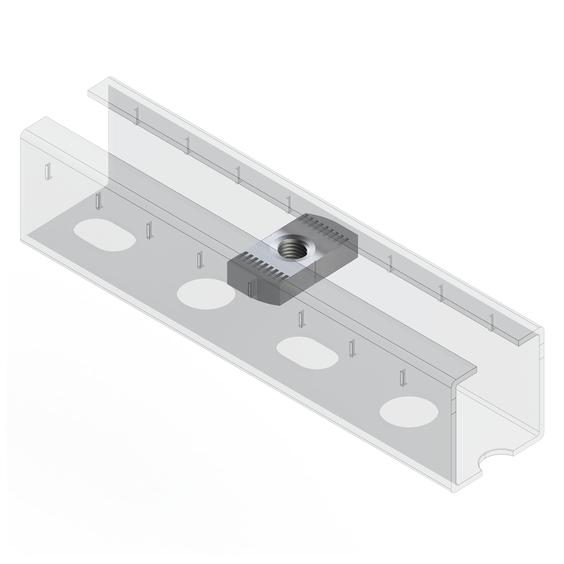 Гайка профиля TN 41 6F / 8F. Гайка профиля TN 41 6F / 8F