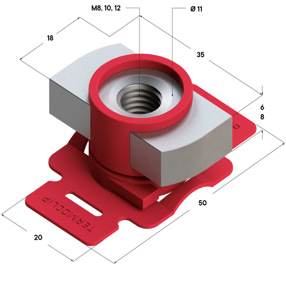 Гайка быстрого монтажа потайная TWN 41 6F. Гайка быстрого монтажа потайная TWN 41 6F
