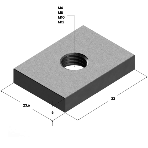 Гайка профиля универсальная TNU 28-40 6F. Гайка профиля универсальная TNU 28-40 6F