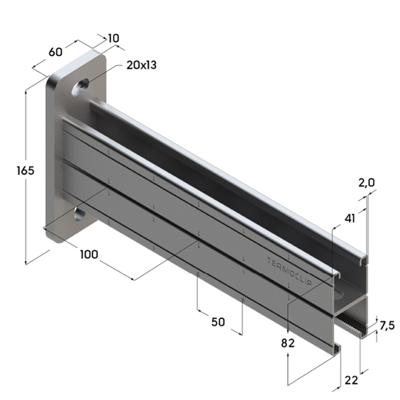 Консоль TCA 41х82D. Консоль сдвоенная TCA 41х82х2,0D
