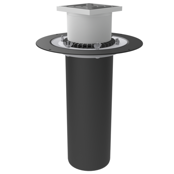 Кровельная воронка ВФ-ТД2. Кровельная воронка с обжимным фланцем, комплектуется трапом с дренажным фланцем типа Д2
