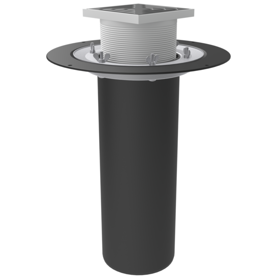 Кровельная воронка ВФ-ТО. Кровельная воронка с обжимным фланцем, комплектуется трапом с опорным кольцом