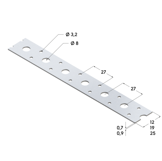 Металлическая перфорированная лента ЛС 1. Металлическая перфорированная лента ЛС 1 30м