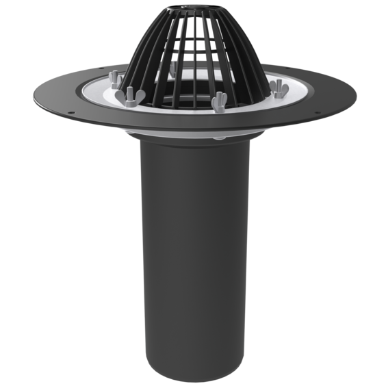 Надставной элемент НЭ. Надставной элемент с обжимным фланцем и листвоуловителем