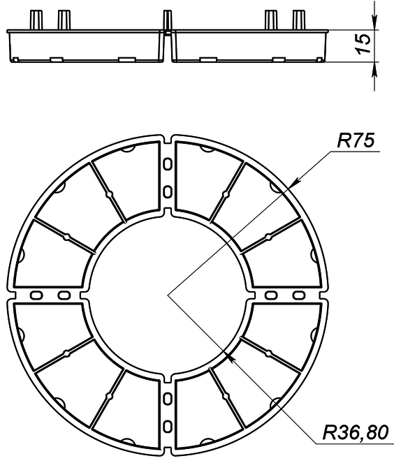 Опора фиксирующая для сборных плит TPS. Опора фиксирующая для сборных плит TPS