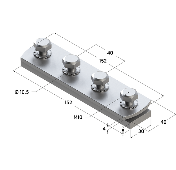 Соединитель профиля TSP SC 38-40. Соединитель профиля TSP SC 38-40 продольный
