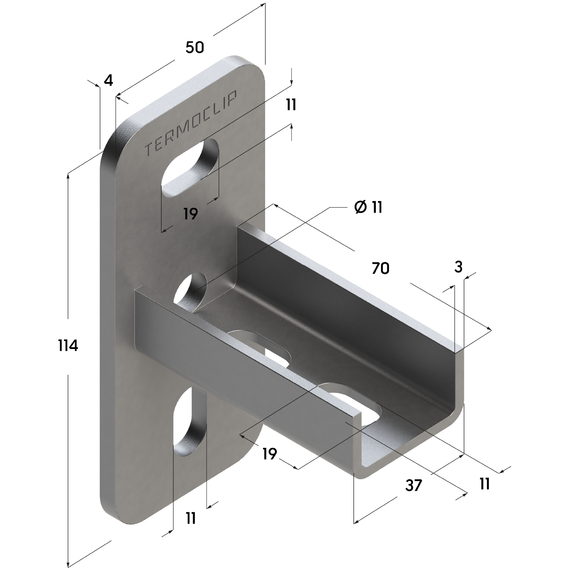 Фланец седельный продольный TSF L 28 4F2. Фланец седельный продольный TSF L 28 4F2