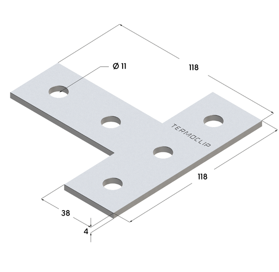 Пластина соединительная Т-образная TCP T 38-41 4F5. Пластина соединительная Т-образная TCP T 38-41 4F5