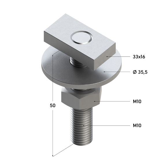 Болт T-образный TBT 38-40 6F. Болт T-образный TBT 38-40 6F