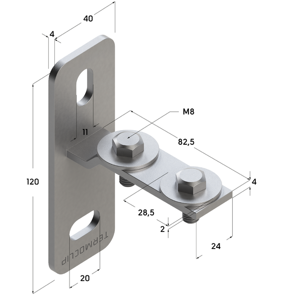 Фланец торцевой поперечный TEF T 28 4F2 M8. Фланец торцевой поперечный TEF T 28 4F2 M8