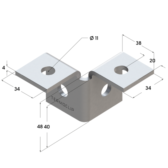 Уголок 3D двусторонний ТA2 38-41 4F4. Уголок 3D двусторонний ТA2 38-41 4F4