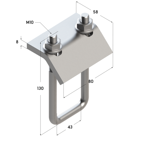 Зажим балочный TBC 41 (41-82) М10. Зажим балочный TBC 41 (41-82) М10