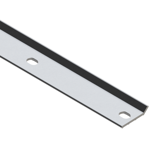 Metal strip with increased edge