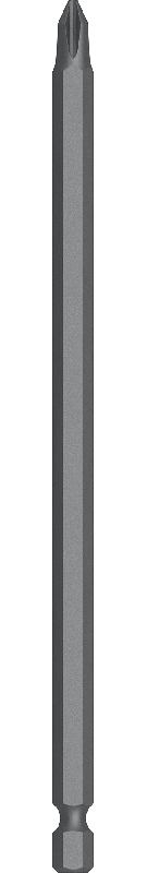Одностороняя насадка для шуруповерта с упрочненным намагниченным крестообразным шлицем