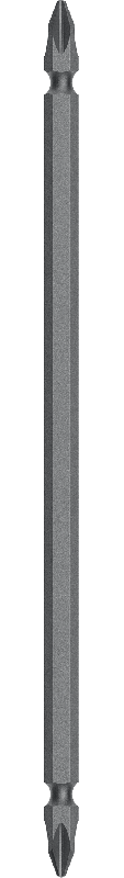 Двусторонняя насадка для шуруповерта с упрочненным намагниченным крестообразным шлицем