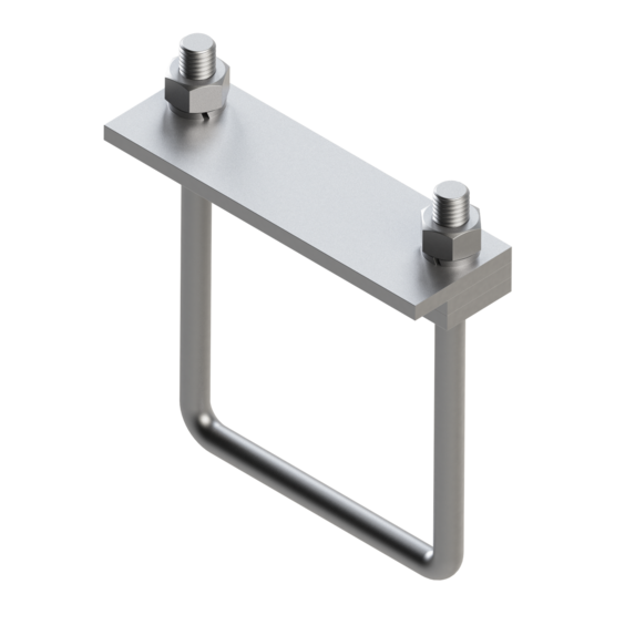 Зажим направляющего трубной опоры TCG 100х150 6F М12. Зажим направляющего трубной опоры TCG 100х150 6F М12