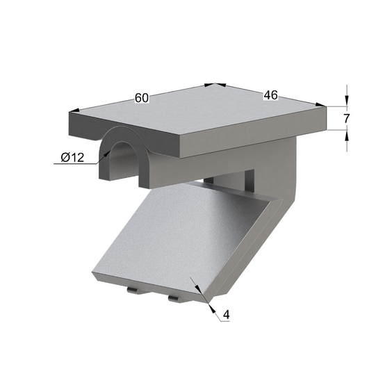 Зажим тавровый направляющий трубной опоры TIG 6F. Зажим тавровый направляющий трубной опоры TIG 6F