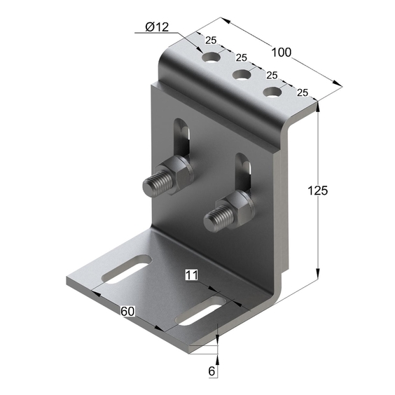 Опора трубная L-образная регулируемая TFA L 21-72. Опора трубная L-образная регулируемая TFA L 21-72