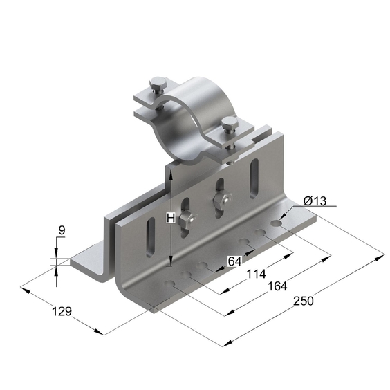 Опора трубная регулируемая TPFA 1/1. Опора трубная регулируемая TPFA 1/1