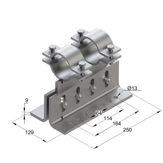 Опора трубная регулируемая TPFA 1/2. Опора трубная регулируемая TPFA 1/2