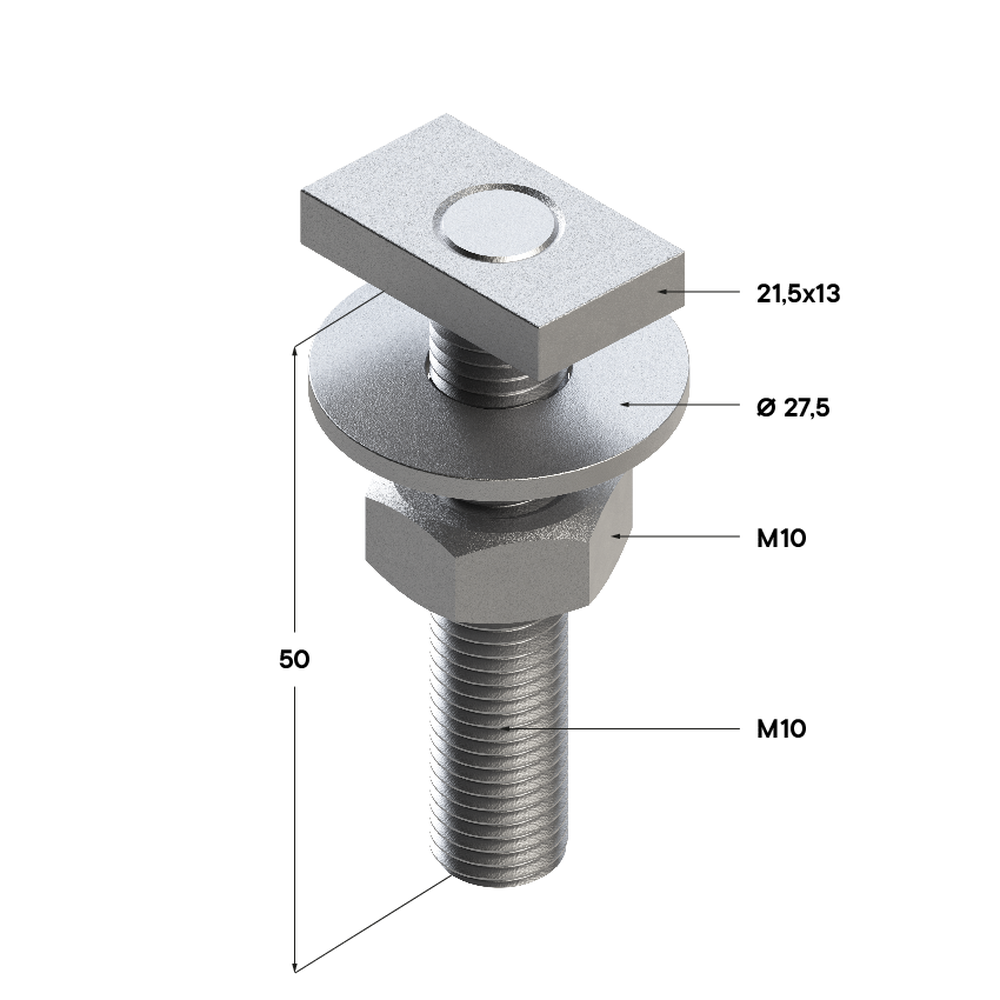 Чертеж Болт T-образный TBТ 28 4F