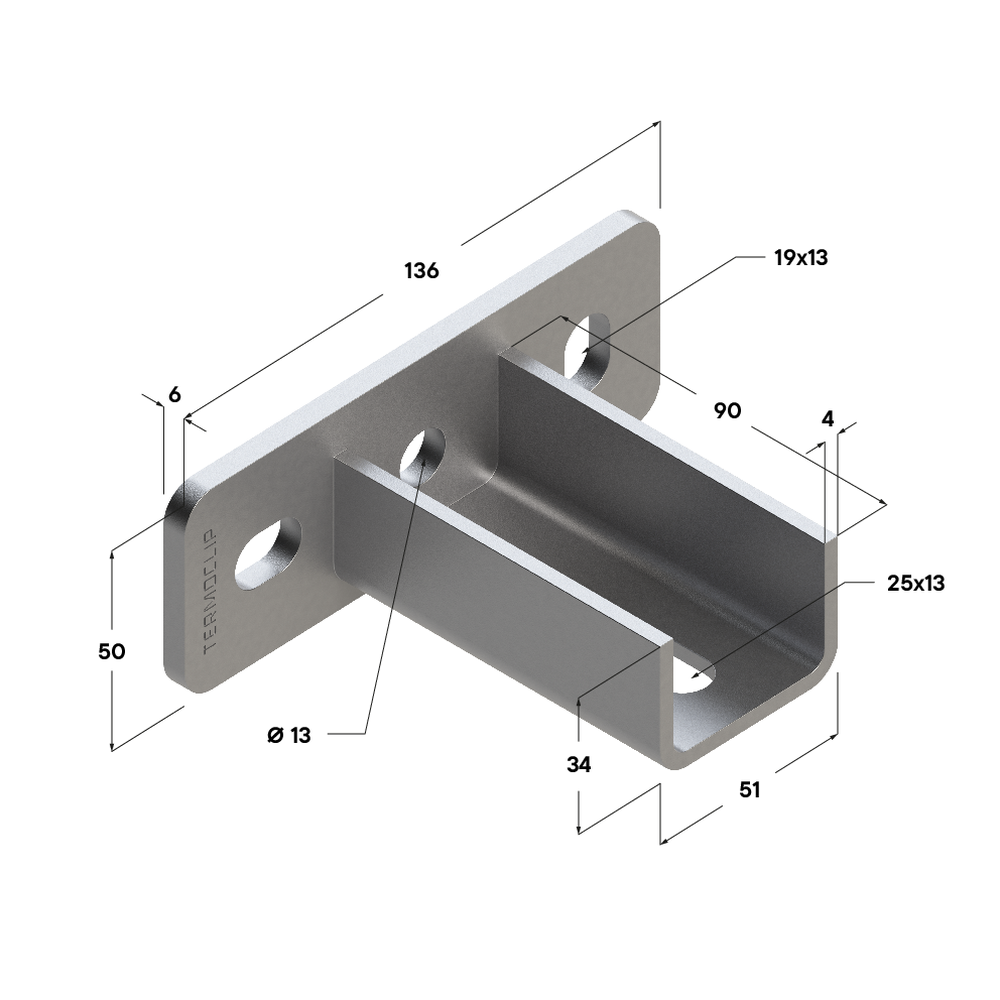 Чертеж Фланец седельный поперечный TSF T 38-41 6F2