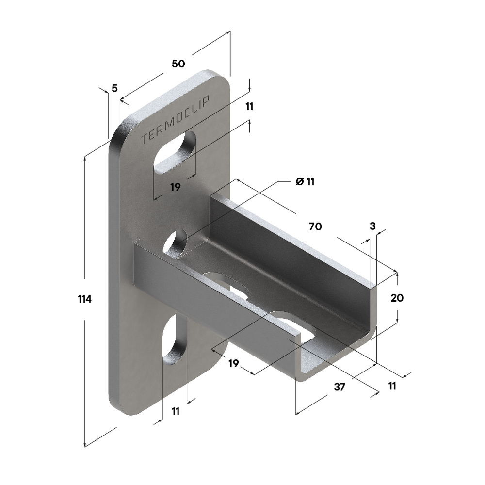 Чертеж Фланец седельный продольный TSF L 28 4F2