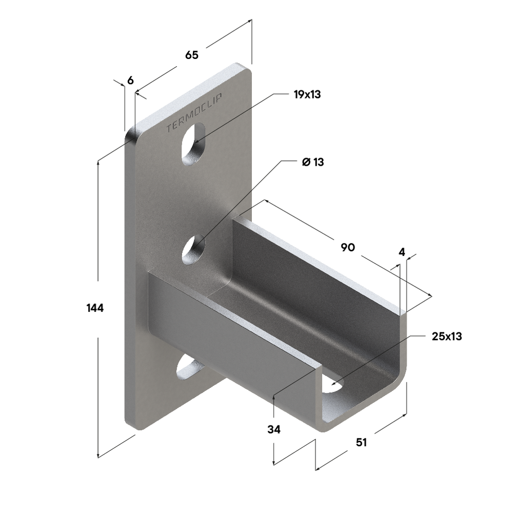 Чертеж Фланец седельный продольный TSF L 38-41 6F2