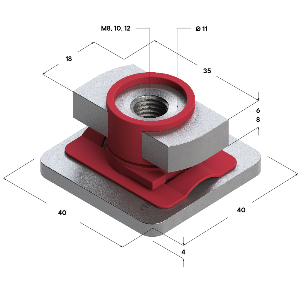Чертеж Гайка быстрого монтажа TNQ 41 6F
