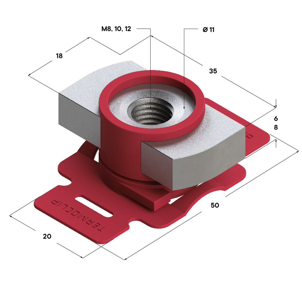 Чертеж Гайка быстрого монтажа потайная TWN 41 6F