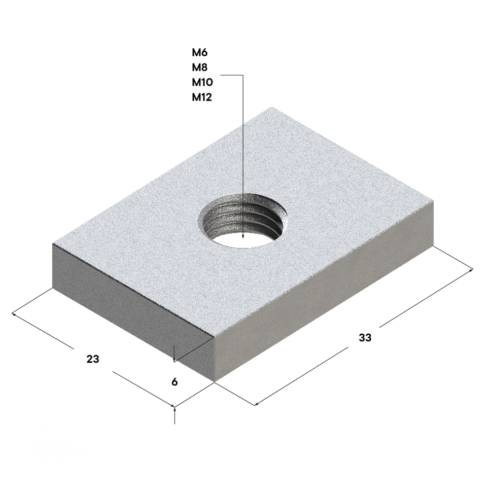 Чертеж Гайка профиля универсальная TNU 28-40 6F