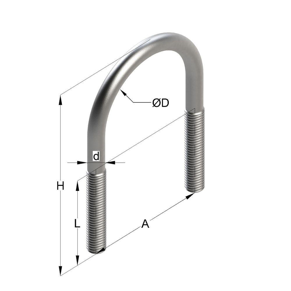 Чертеж Хомут U-образный TUB