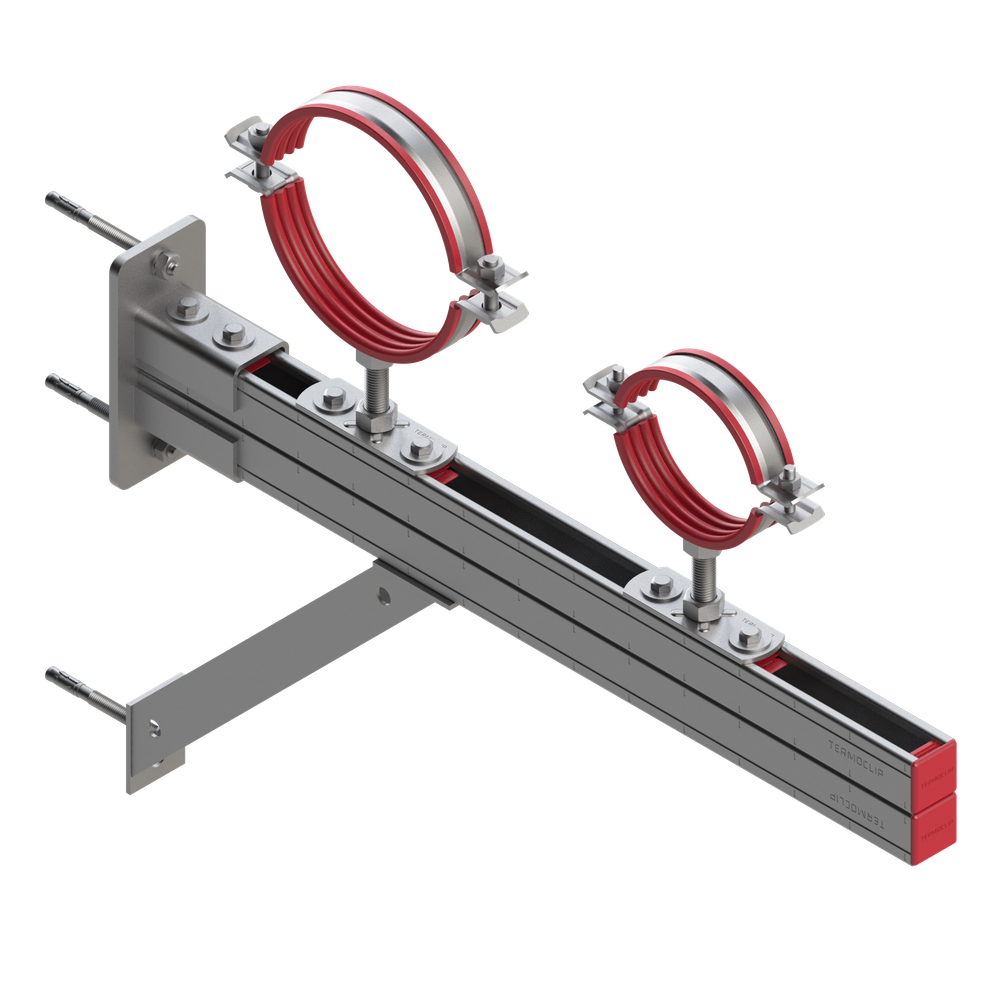 Применение Хомут составной для высоких нагрузок PTI-HD со вставкой из термостойкого материала