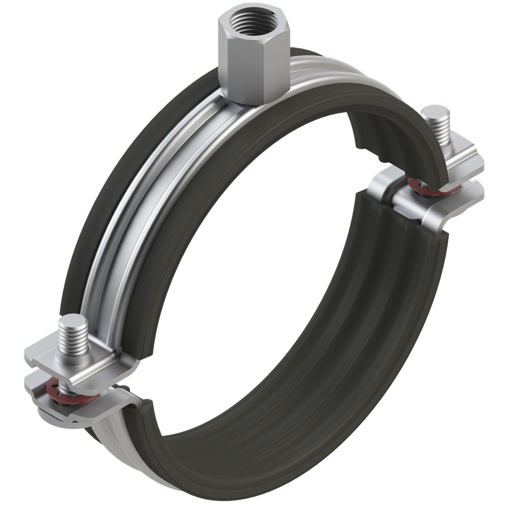 Хомут составной с виброгасителем для стандартных нагрузок PI-SD