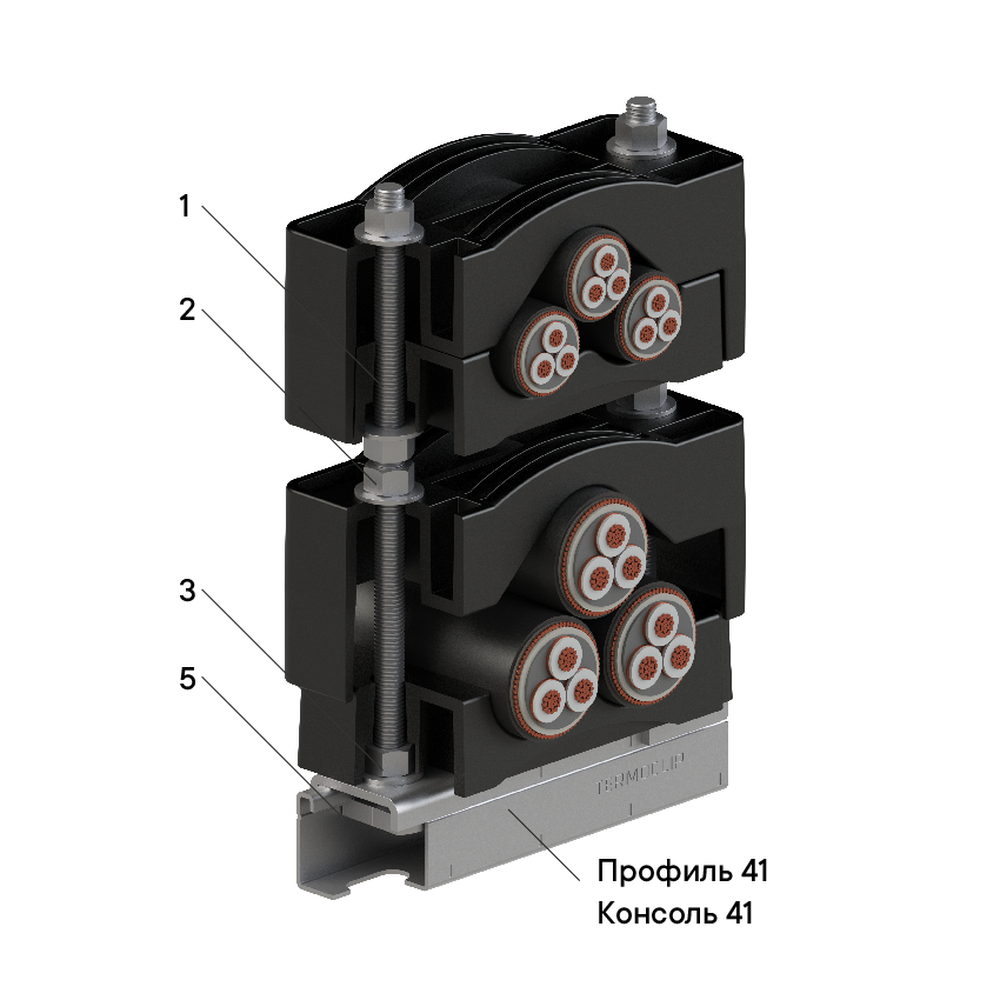 Монтаж Крепеж кабеля ТСС 3