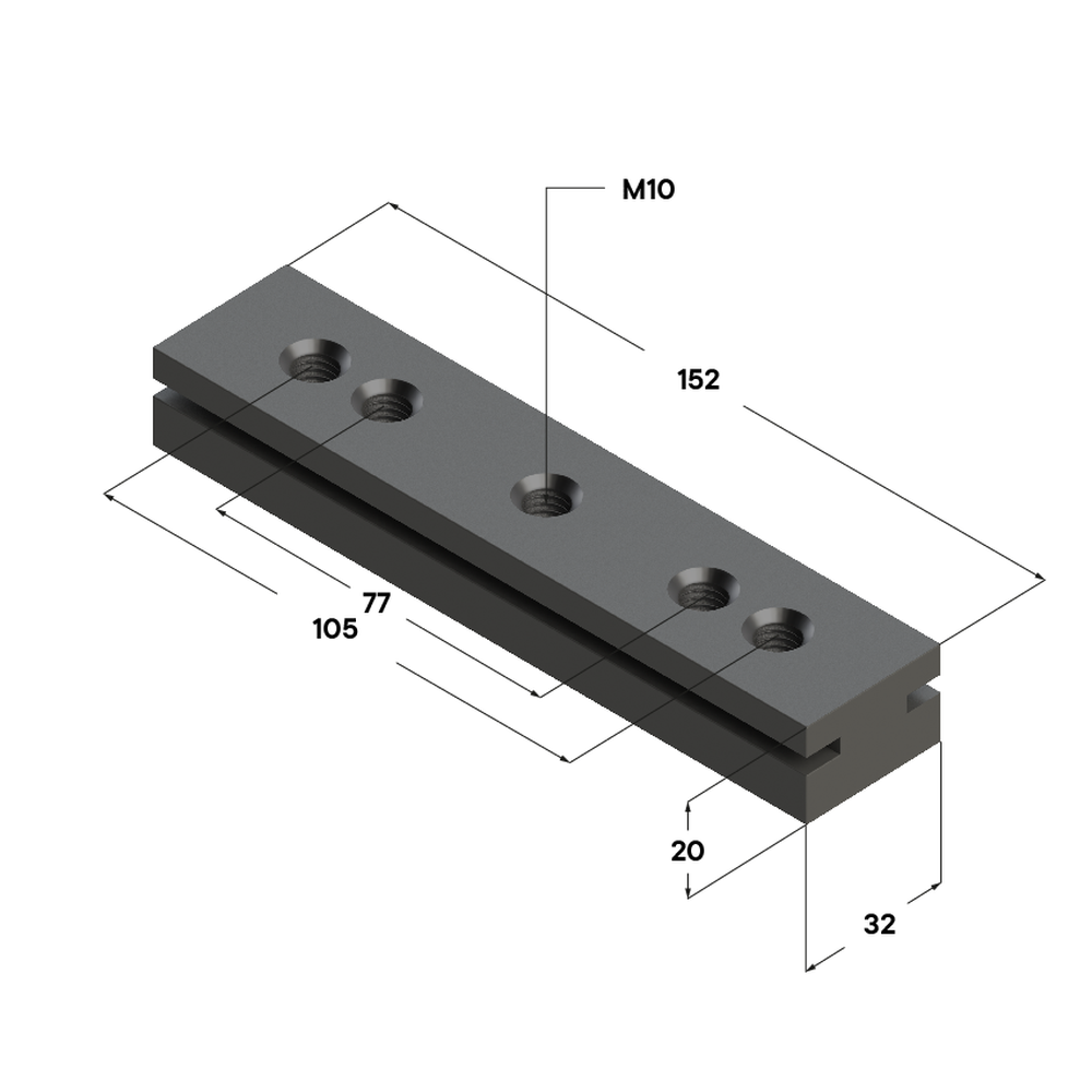 Чертеж Опора подвижная TSE 38 F5