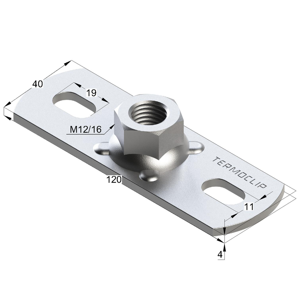 Чертеж Пластина опорная для высоких нагрузок TBP H 4F2