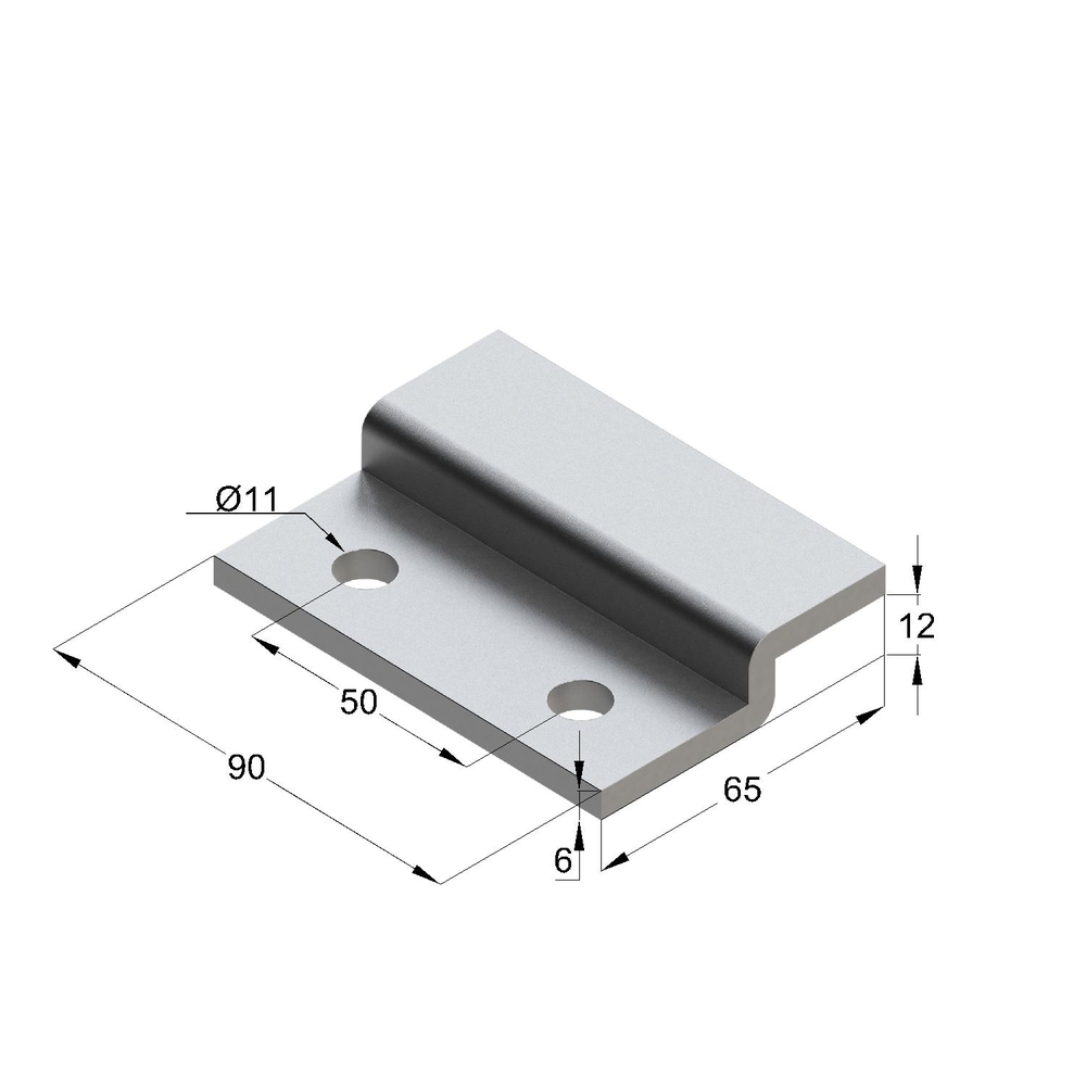 Чертеж Скоба направляющей трубной опоры TBG 6F2