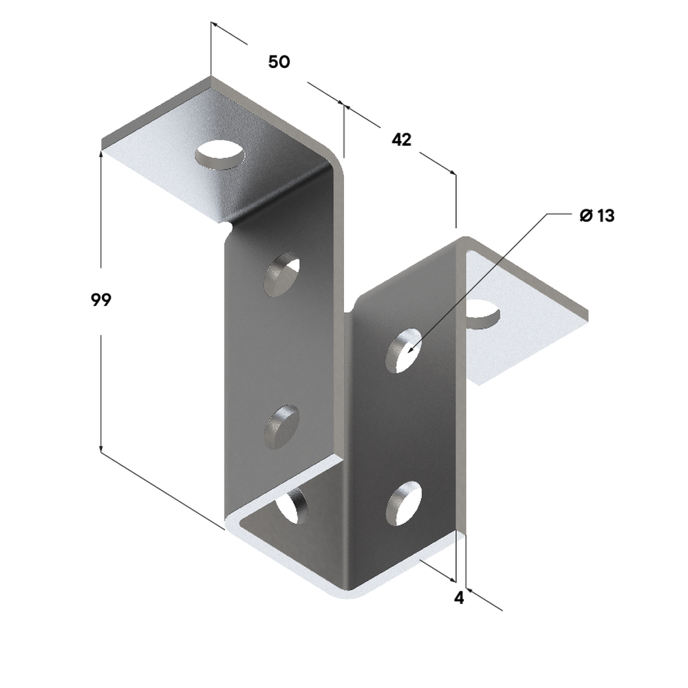 Чертеж Соединитель 3D фланцевый TFC 38-41 4F8