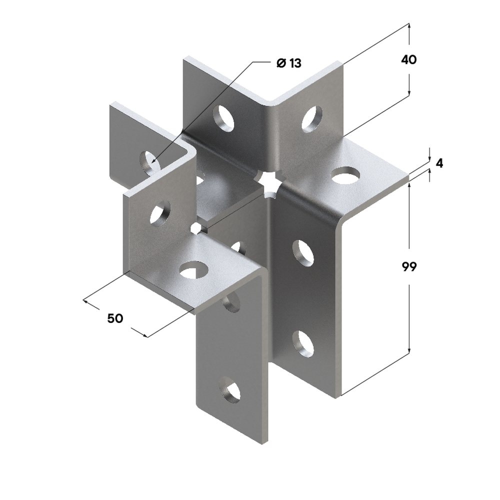 Чертеж Соединитель 3D универсальный TCU 38-41 4F13