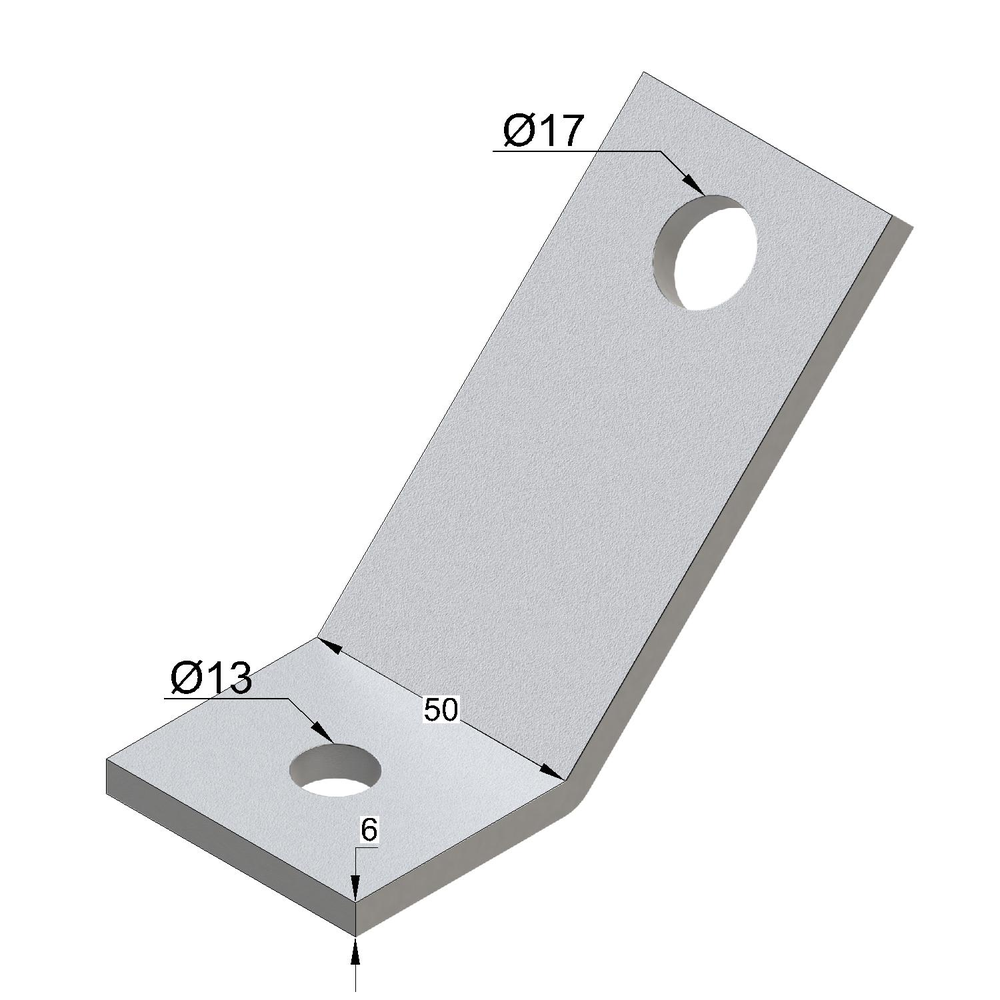 Чертеж Угол опорный подвесной 135 6F2