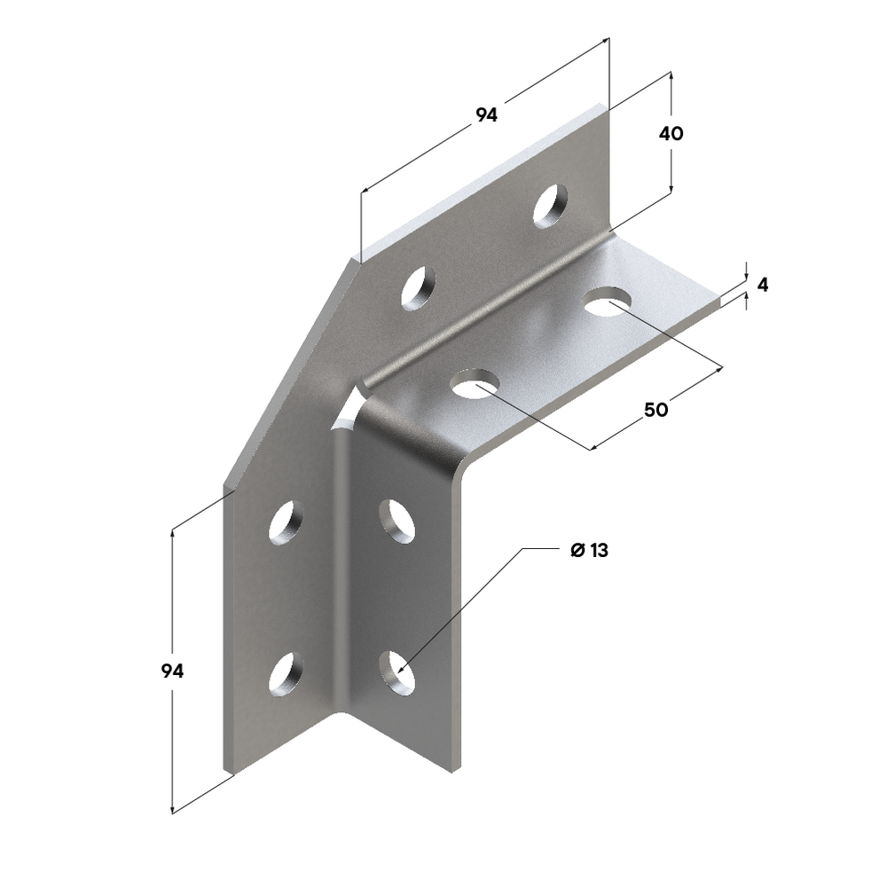 Чертеж Угол универсальный ТAU 90° 38-41 4F8