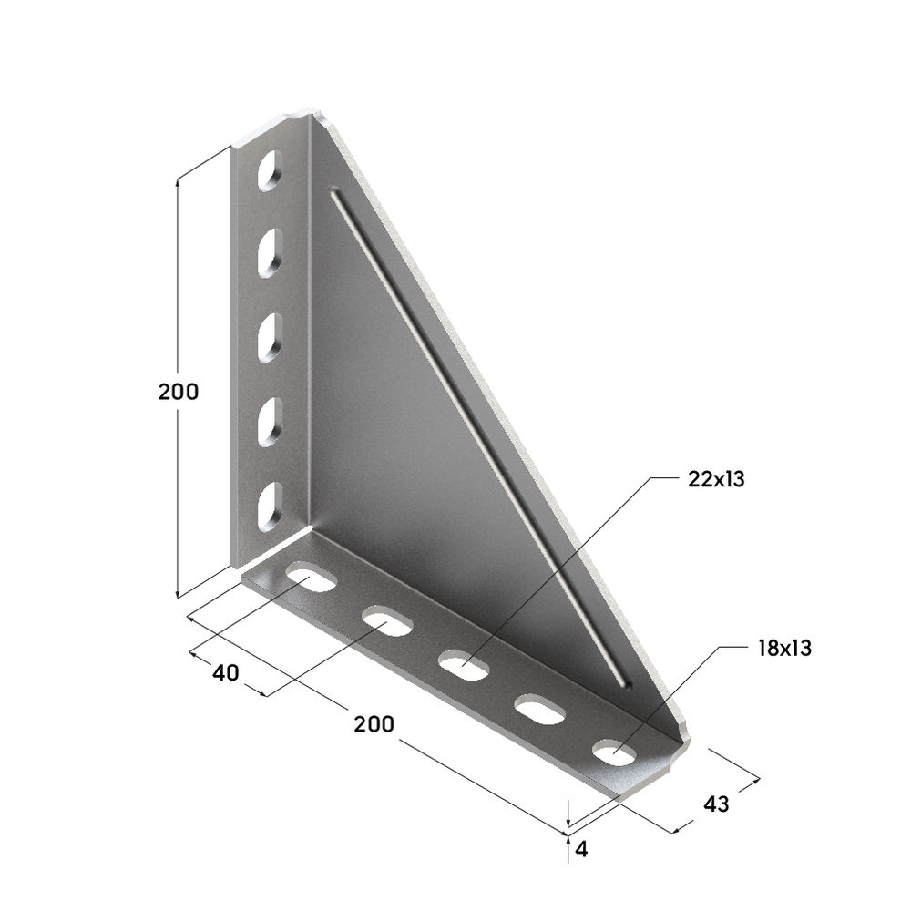 Чертеж Угол усиленный ТAH 200х200 38-41 4F10