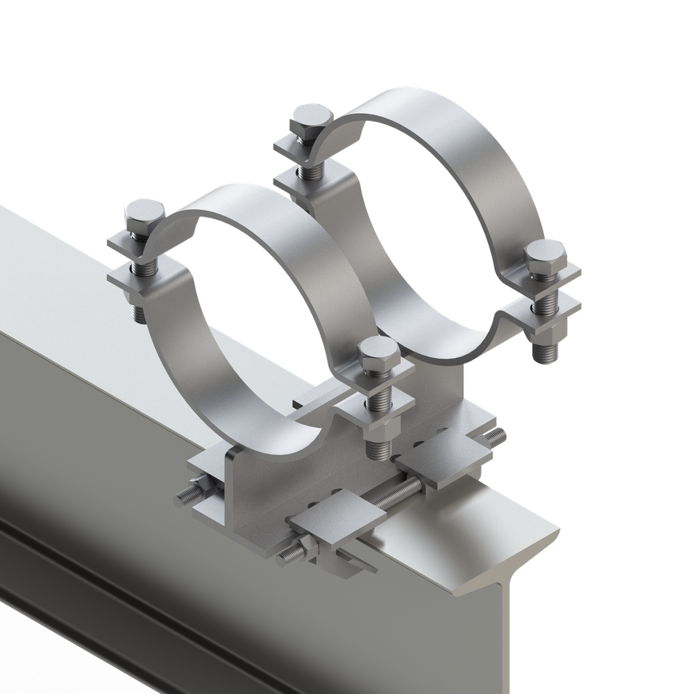 Применение Зажим тавровый направляющий трубной опоры TIG 6F